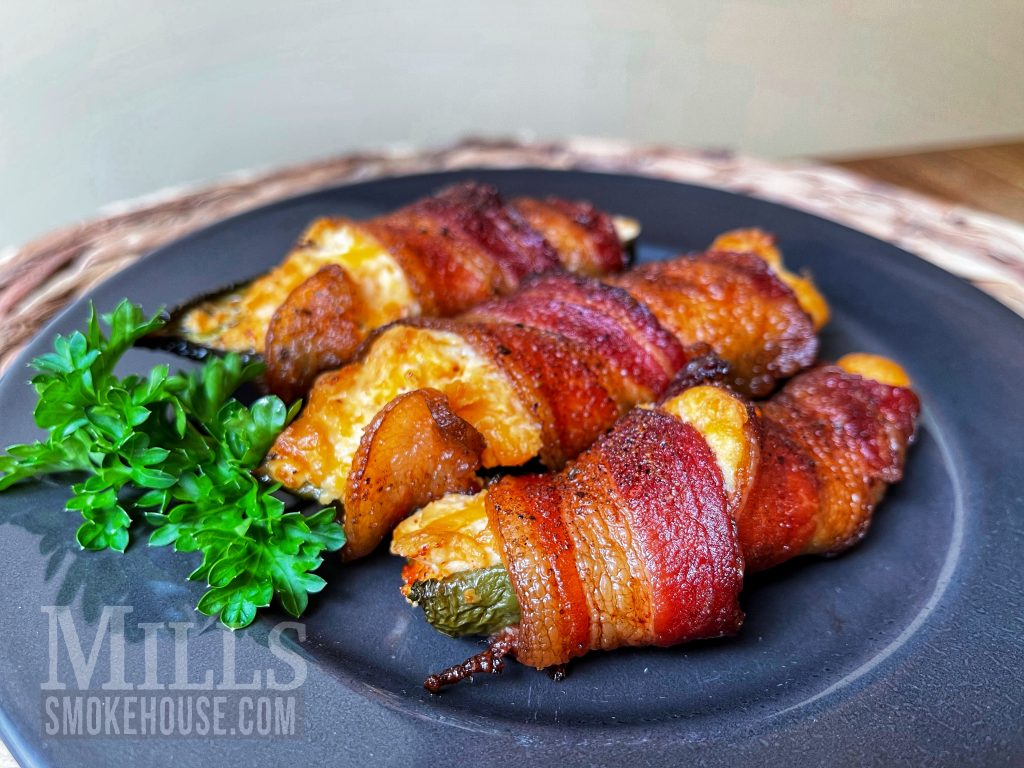 Smoked Bacon Wrapped Jalapeño Poppers Mills Smokehouse